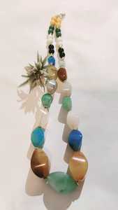 Rose Gold Resin Necklace From India Rhodium Plated with Screw Lock Customizable for Weddings Parties Engagements - Product Image 5