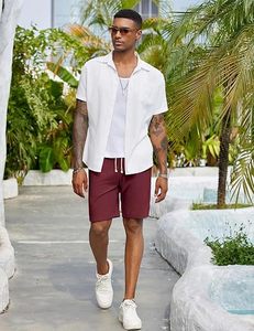 Shorts chino pour homme, tissés, taille mi-haute, anti-humidité, décontractés, pour l'été, extensibles, avec logo sur le devant, fermeture boutonnée, pour le golf - Product Image 3