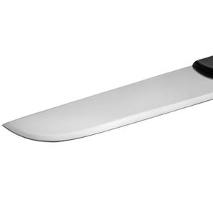 Couteaux de boucher à manche noir avec lame courbée large argentée, triple rivet et protège-doigts pour la découpe et la tranchée de la viande - Product Image 5