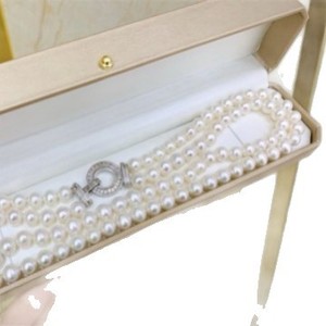 Collar de Perlas Naturales de Alta Gama para Mujer, Diseño Retro Francés, 9-10 mm, Caja de Regalo Dorada, No se Destiñe - Product Image 5