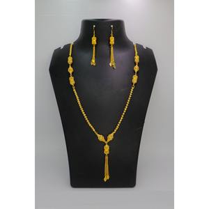 Collar y Aretes con Cuentas Chapados en Oro, Estilo Árabe de Oriente Medio, Joyería Tradicional India para Bodas, Collar Largo Étnico para Mujeres y Niñas - Product Image 5