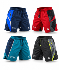 Shorts de sport pour hommes avec poches - Bleu marine, gris, rouge, noir et six autres couleurs - Fabricant de vêtements de sport et d'articles de plein air - Product Image 3