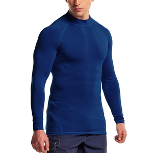 Camiseta Deportiva de Compresión de Manga Larga Azul para Hombre, de Secado Rápido, Spandex y Poliéster - Product Image 3