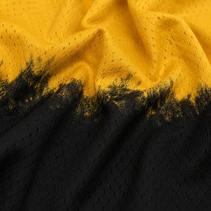 Pantalones Cortos Deportivos Casuales para Hombre, Degradado Amarillo y Negro, con Logotipo de Rey con Lentejuelas, Cintura Elástica - Product Image 5