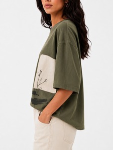 Women's Oversized Casual T-Shirts Summer Breathable Quick Dry Eco-Friendly Polyester/Cotton <b>Blend</b> OEM Service - Product Image 2