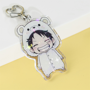 Gantungan Kunci Akrilik Holografik Anime Kustom, Liontin Transparan Lucu - Product Image 3