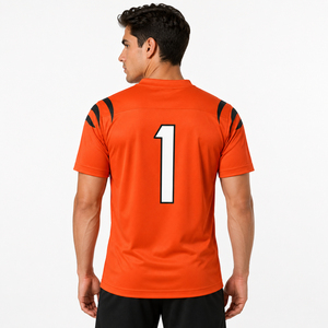 2026 Branded Custom Moisture-Wicking Anti-UV Plus <b>Size</b> Adult Practice Made OEM American <b>Football</b> Jersey Short Sleeve Breathable - Product Image 4