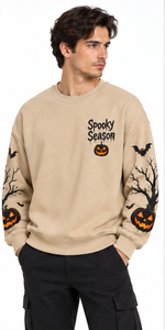 Sudadera de Halloween con estampado gótico de esqueleto, cuello redondo, manga larga, estilo oversize, unisex, ropa urbana, otoño invierno, venta al por mayor - Product Image 4
