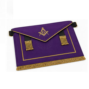 Tablier maçonnique de qualité professionnelle, broderie personnalisée, fabriqué au Pakistan, qualité export. - Product Image 6