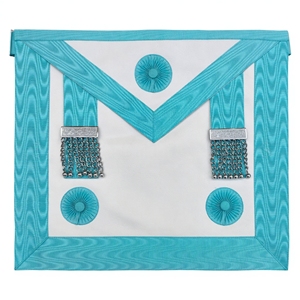 MASONIC REGALIA CRAFT MASTER MASON APRON (MM APRON) TWO TASSELS HAND-EMBROIDERED EMBLEM Gold Bullion Work - Product Image 4