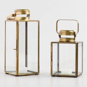 Lanterne Métallique Traditionnelle, Porte-Bougie Décoratif en Verre Vintage, Élégant Accessoire pour Fêtes et Décoration Intérieure, Collection - Product Image 6