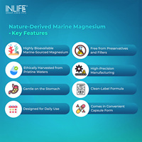 INLIFE GMP Sertifikalı Deniz Magnezyumu 1060 mg Aquamin Kaynaklı Doğal Menşeli Kırmızı Alg Çinko Glukonat Çoklu Mineral Kapsülleri