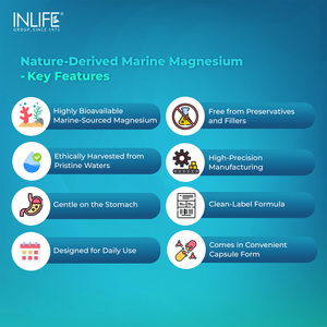 INLIFE Magnesio Marino 1060 mg, Fuente de Aquamin Derivada Naturalmente de Algas Rojas con Gluconato de Zinc, Tabletas Multiminerales - Product Image 3
