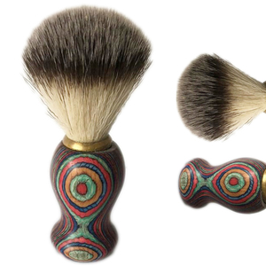 Nouvelle Brosse à Raser au Design Original avec Manche en Bois Coloré, Brosse à Raser Professionnelle de Haute Qualité en Poils Synthétiques, Soin de la Barbe pour Hommes, OEM - Product Image 1