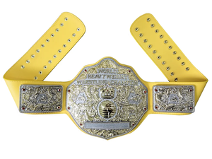 Cinturón de Campeonato Mundial de Peso Pesado Personalizado, Chapas de Metal Doradas, Cuero Genuino de Longitud Completa, Cómodo - Product Image 1