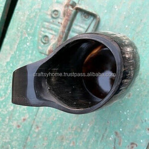 Taza para beber vikingo de cuerno de vaca de búfalo Natural personalizada, jarra de cerveza de estilo Animal pulido con logotipo personalizado - Product Image 5