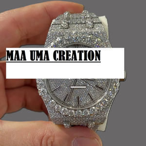 Luxury Fashion Iced VVS Moissanite <b>Watch</b> <b>Men</b> Custom Logo Stainless Steel MiYOTA <b>Quartz</b> <b>watch</b> - Product Image 1