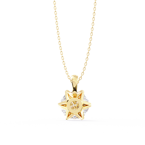 Collar Solitario de Oro Rosa de 14 Quilates con Diseño de Estrella, 220 Ct, Diamante Creado en Laboratorio, Joyería Fina para Bodas y Fiestas - Product Image 2