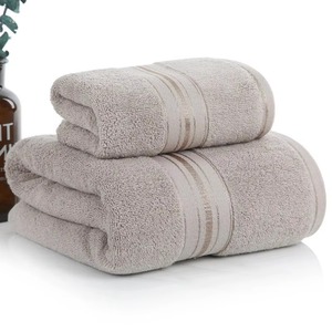Ensemble de serviettes en coton uni rectangulaires, teintes, pour usage domestique, douces pour la peau, en blanc, gris, bleu sarcelle - Product Image 2