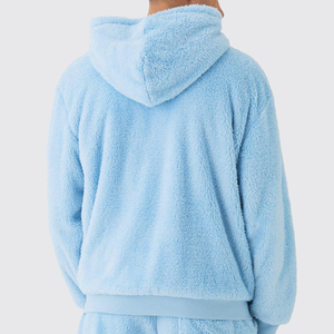 Sudadera con Capucha Extra Grande para Hombre, de Felpa, Color Sólido, Informal, para Otoño, Corte Regular, de Algodón Tejido - Product Image 5