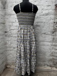<b>Boho</b> Hand Block Printed 100% Cotton Maxi <b>Dress</b> Women Sleeveless Smocked <b>Summer</b> Floral Tiered Jaipur Wholesale Loosefit - Product Image 5