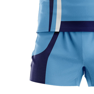 Custom Sublimated Men's Rugby Uniform Fashionable Breathable 220g <b>Mesh</b> Polyester T-Strap Drawstring Closure Short Sleeve Rugby - Product Image 4