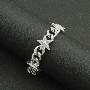 Most Selling Moissanite Hiphop Bracelet Jewelry Accessory for <b>Men</b> Women Wedding and Party Wear Available At Good Price - Product Image 1