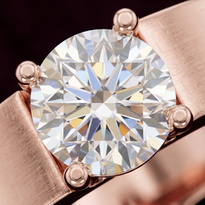 Anillo de Diamantes de Oro Rosa de Lujo para Hombre |   Anillo Solitario Redondo Brillante |   Diamante Natural y Cultivado en Laboratorio |   Exportador de Joyería - Product Image 3