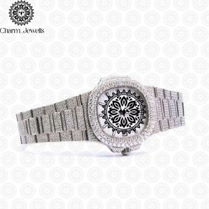 Charm_Jewells Luxury Stainless Steel <b>Watch</b> Round <b>Case</b> Analog Quartz Movement Luminous Dial 40mm Folding Clasp Unisex - Product Image 3
