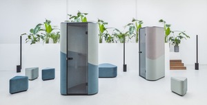 Muebles de Oficina Hana, Cabina Acústica Compacta Bicolor para una Persona - Product Image 6