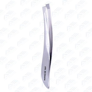 Comfortable Grip Precision Slanted Tip Eyebrow Tweezers for Easy Custom Stainless Steel Hair <b>Removal</b> Tweezers - Product Image 6
