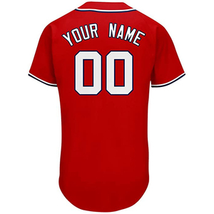 Camiseta Deportiva de Béisbol Estampada OEM, Camisetas de Béisbol Rojas para Hombre, Diseño Estadounidense, Diseño Personalizado, Camiseta de Softbol Unisex Corta y Transpirable - Product Image 2
