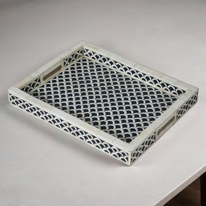 Magnifiques plateaux en os incrusté colorés, sur mesure et de couleur personnalisée, faits à la main. - Product Image 2