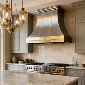 Hotte murale décorative en laiton offrant une ventilation puissante, finition élégante, solution de luxe pour l'amélioration de la cuisine - Product Image 5