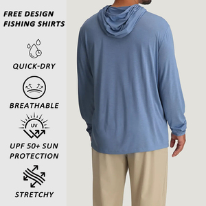 Chemise de pêche unisexe UPF 50+ imperméable, respirante, camouflage, manches longues, anti-UV, séchage rapide, pull-over, vêtements d'extérieur, éco-recyclable - Product Image 2