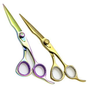 Tijeras de Corte de Pelo Profesionales KOUNAIN de 7.0'' para Diestros, Rectas y Afiladas, Mango de Acero Inoxidable, Color Dorado Plasma - Product Image 3