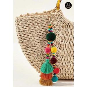 Colgante de Borla Premium para Bolsos, Adorno de Cuero Suave con Flecos, Llavero para Mujer, Elegante Decoración para Carteras, Regalo - Product Image 6