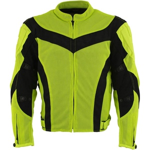 2022 nueva chaqueta de motocicleta de malla para hombre con cinta reflectante protección de motorista ropa terminada teñida servicio OEM disponible - Product Image 1