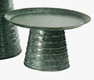 Base para Pastel Galvanizada de Zinc Estilo Rústico con Base Corrugada para Panadería y Eventos - ¡Oferta! - Product Image 4
