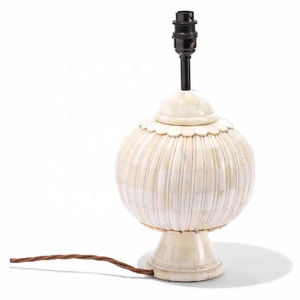 โคมไฟตั้งโต๊ะแบบฝังกระดูกดีไซน์ทันสมัยทำด้วยมือมาใหม่โต๊ะข้างเตียงคอนโซลห้องนั่งเล่นฐาน E27สำหรับโรงแรม - Product Image 5