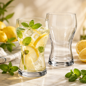 Verre à bière artisanal en borosilicate transparent de 620 ml, sans plomb, pour pintes et pilsner, verrerie de bar réutilisable, en gros - Product Image 6
