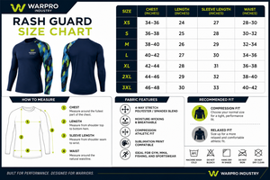 เสื้อรัดรูปแขนยาว Warpro Industry สำหรับผู้ชาย พิมพ์ลายแบบ Sublimation แห้งเร็ว แขนยาวเต็มตัว ลายสีฟ้าเขียว - Product Image 6