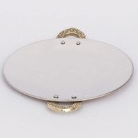 Plateau de service en acier inoxydable fait main, avec poignée soudée, pour plats chauds, idéal pour la restauration, la maison, l'hôtellerie et les cadeaux (vente en gros)