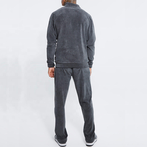 Men's Velour Tracksuit Athletic Sports Full Zip Sweatsuit 2 Piece <b>Long</b> <b>Sleeve</b> Coat Striped <b>Gym</b> Outfits Jogging <b>Sets</b> - Product Image 2
