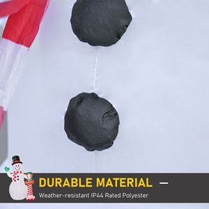 Decorazione Natalizia Gonfiabile da Giardino con Luci LED Rotanti da 2,4 m, Pupazzo di Neve con Insegna del Polo Nord, Decorazione Gonfiabile per Esterni - Product Image 5