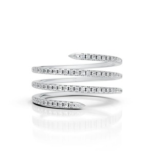 Bague Statement en Moissanite en Argent Sterling Plaqué Rhodium, Bijou de Luxe Audacieux pour Homme avec Structure Multi-Niveaux - Product Image 2