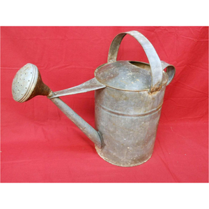 Arrosoir de jardin intérieur/extérieur au design moderne, classique et vintage, en fer galvanisé, avec poignées en bois - Product Image 6
