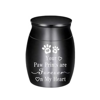 Urna Conmemorativa para Mascotas de Acero Inoxidable Moderna y Ecológica con Diseño de Huella de Pata - Contenedor Personalizado para Cenizas de Perro