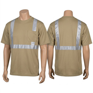 Camiseta de Trabajo de Primera Calidad 100% Algodón 180 GSM Color Caqui con Impresión de Logotipo Personalizado Antiarrugas Transpirable y Ecológica - Product Image 1