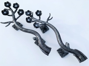 Plantas ornamentales florales de hierro para decoración de pared, estilo elegante, acabado pintado, accesorios para cercas - Product Image 1
